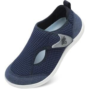 New LeIsfIt Women Size 6.5 Navy Blue Mesh Wide Toe Box Adjustable Diabetic Shoes